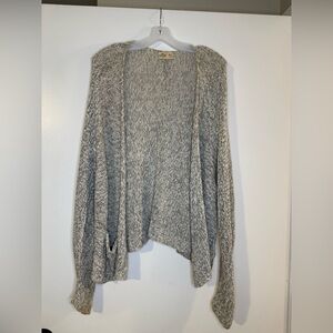 Hollister Grey Crochet Open Knit Cardigan Women’s Medium/large